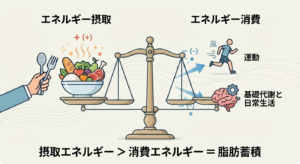 摂取エネルギーと消費アネルギーのバランス