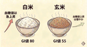 玄米のGI値は低い