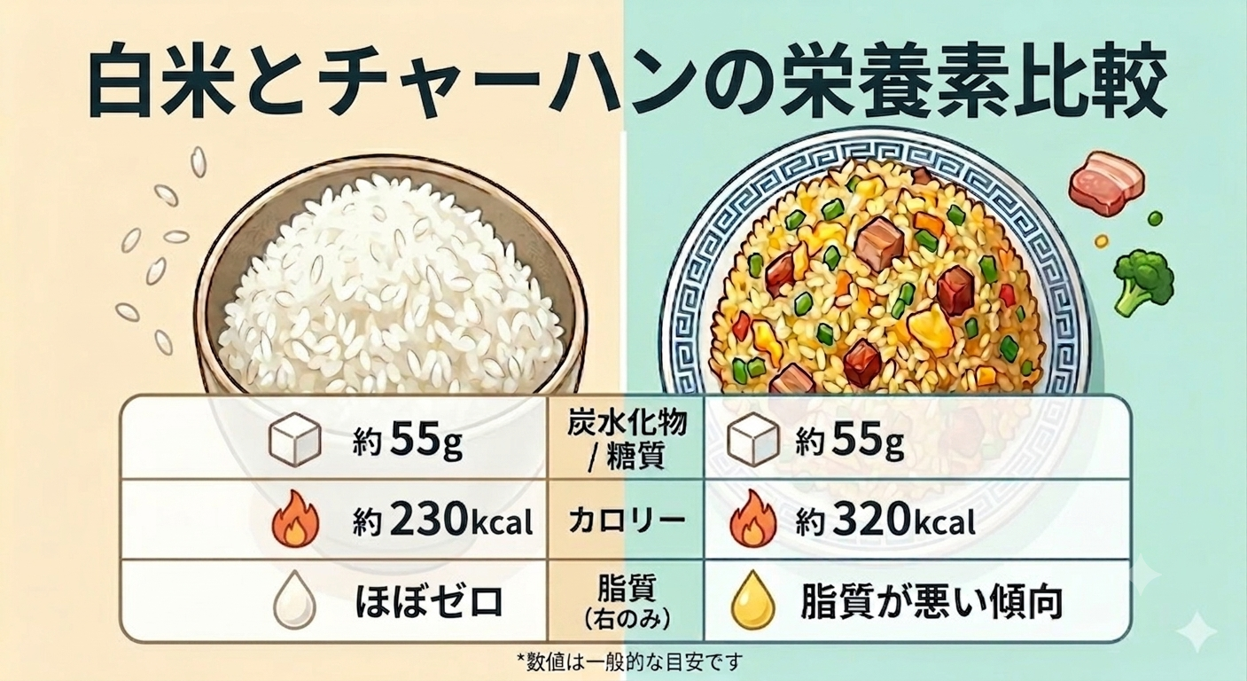 栄養素の比較