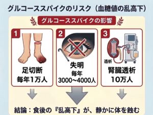 グルコーススパイクは糖尿病合併症の原因