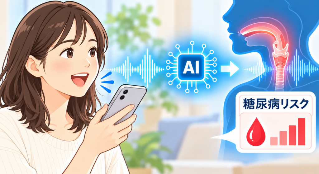 20秒話すだけで糖尿病が分かる？AIが「声」から糖尿病リスクを判定