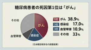 糖尿病患者の死因の第一位は「がん」