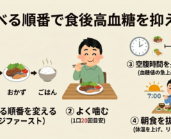 食べ方で食後高血糖を抑える