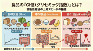 食後高血糖はGI値が低い程上がらない