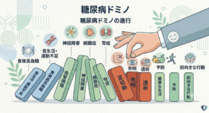 糖尿病はドミノ倒しのように進む