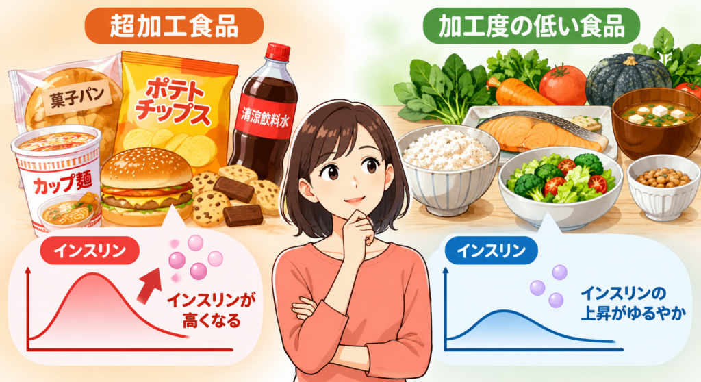 超加工食品は糖尿病のリスクを上げる